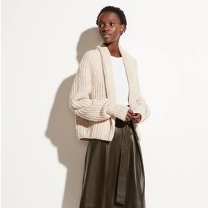 Vince Alpaca Cropped Rib Cardigan